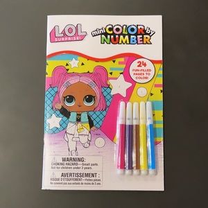 LOL SURPRISE MINI COLOR BY NUMBER BOOK